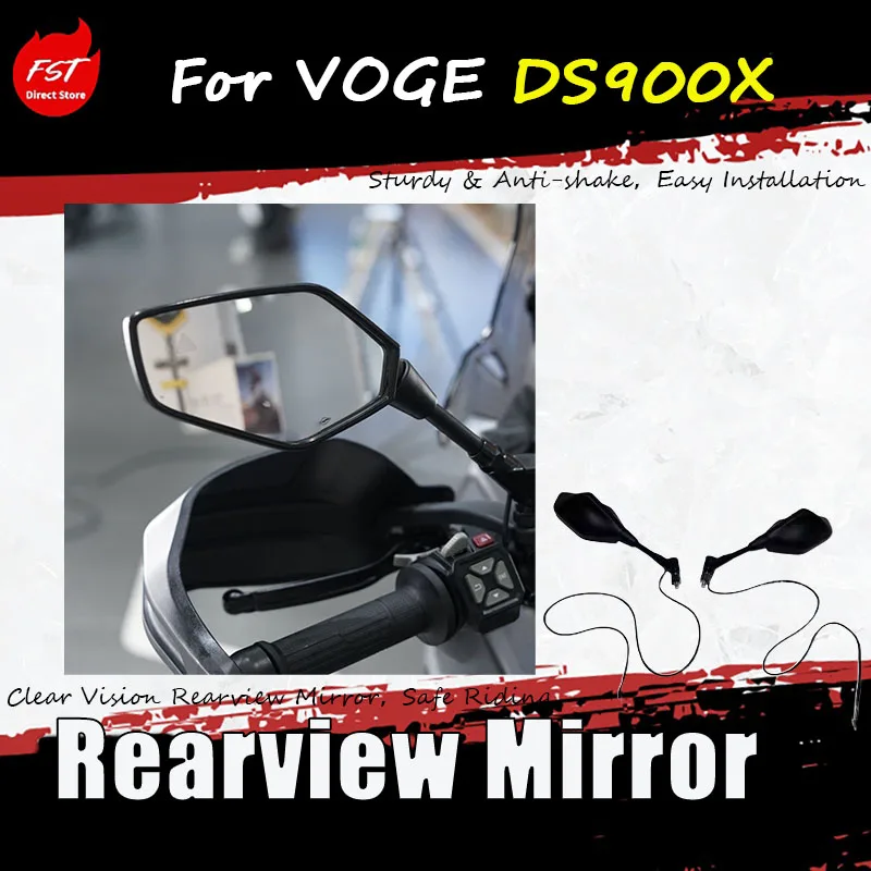 

For VOGE DS900X, the original accessories with built-in radar rearview mirror and reflective mirror are provided.