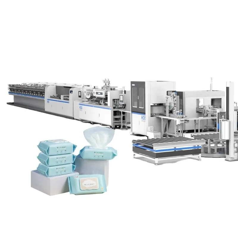 Automatic Wet Wipes Machine Face Tissue Towel Wet Wipes Diaper Napkin Wet Tissue Bag Making Pillow Shape Packing Machine