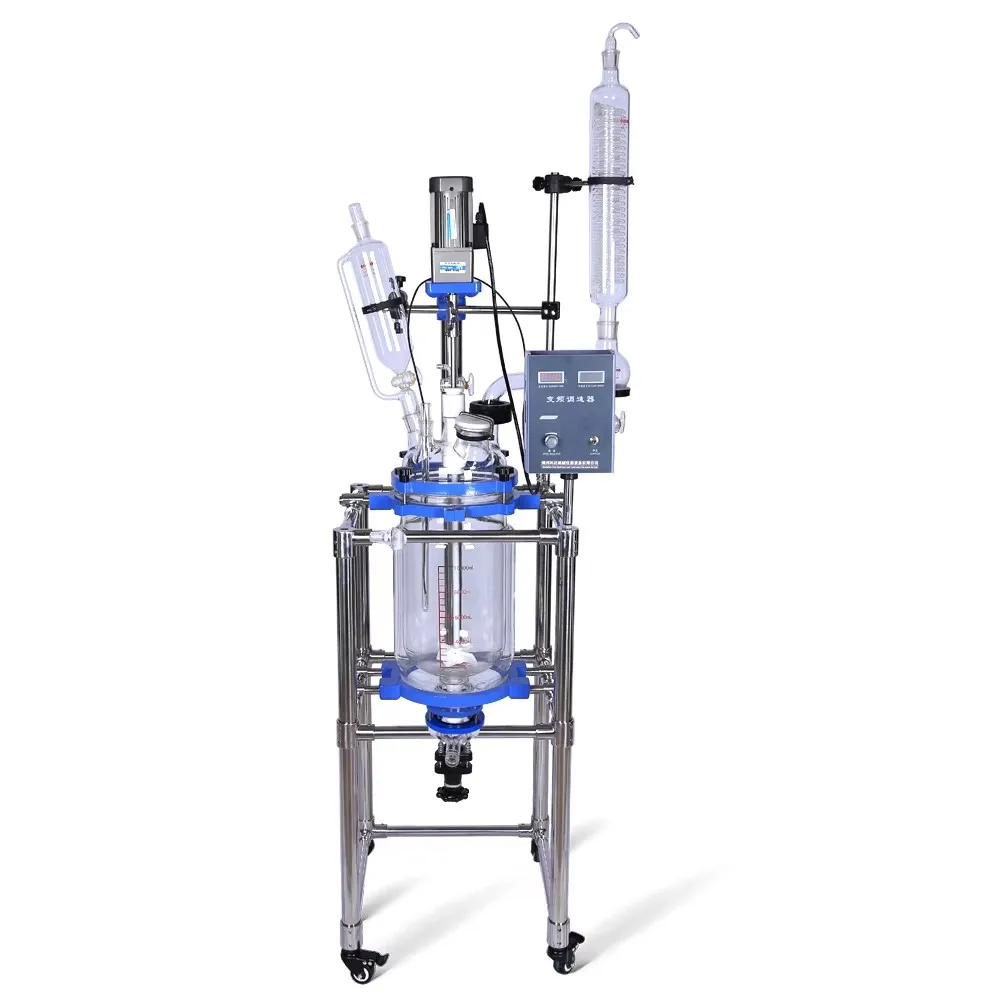 ZOIBKD 10L-20L-30L-50L Laboratory Double-layer Glass Reactor Laboratory Jacket Constant Temperature Synthesis Reactor