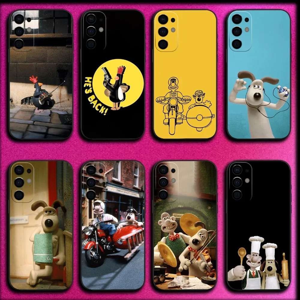 W-WallaceS G-Gromit Phone Case For Samsung S25,S24,S21,S22,S23,S30,Ultra,S20,Plus,Fe,Lite,Note,10,9,5G Black Cover