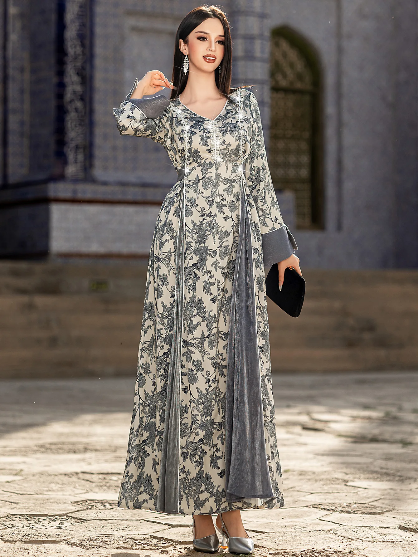 

Elegant Satin Abayas for Women Muslim Maxi Dress Dubai Kaftan Morocco Caftan Marocain Femme Robe Islam Clothing Eid Ramadan Gown