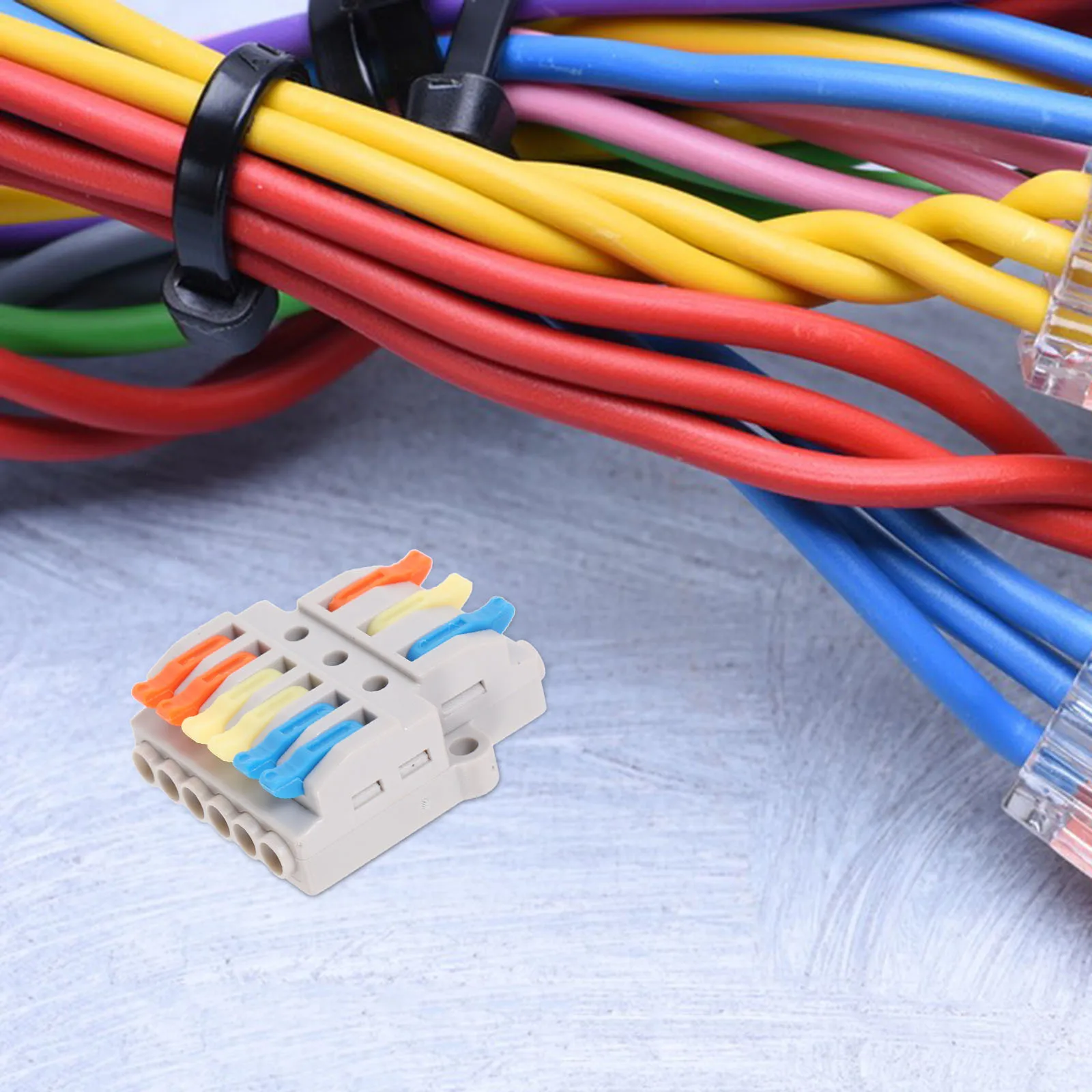2 قطعة موصلات الأسلاك 3 في 6 خارج رافعة نوع موصل كهربائي لا أدوات المطلوبة السيارات سلك لصق الفاصل كتل طرفية عدة