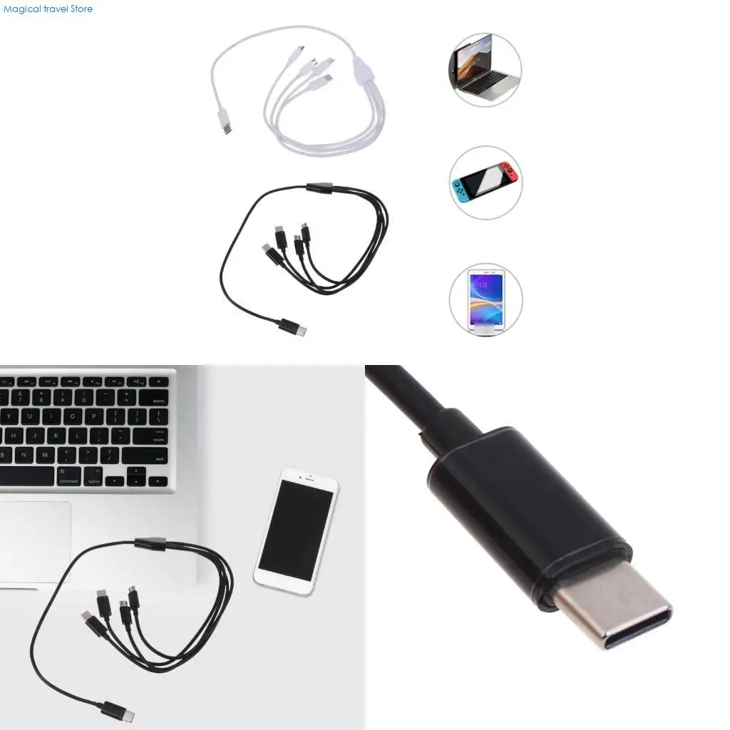 N2UB USB C to Micro USB + Type C Universal Cable for Phone Multiple Devices