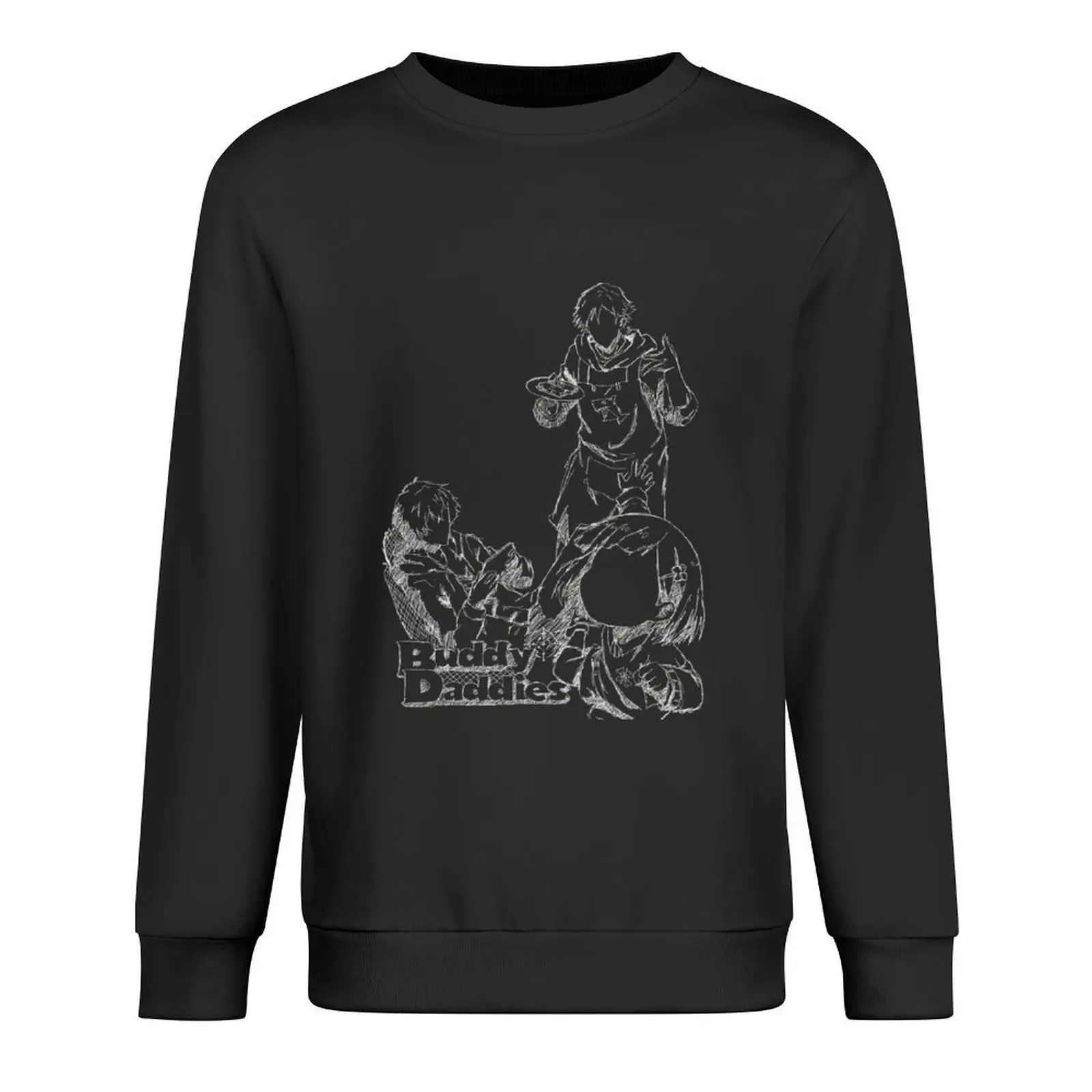 

BUDDY DADDIES NEW KEY VISUAL IN TRANSPARENT WHITE PENCIL SKETCH Pullover aesthetic clothing tracksuit men sweatshirts for men