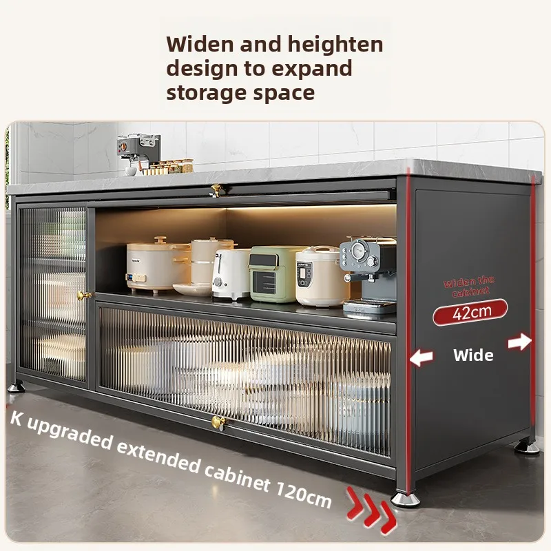 Slate kitchen locker locker floor-to-ceiling household dining side bowl cabinet integrated with wall multi-functional storage