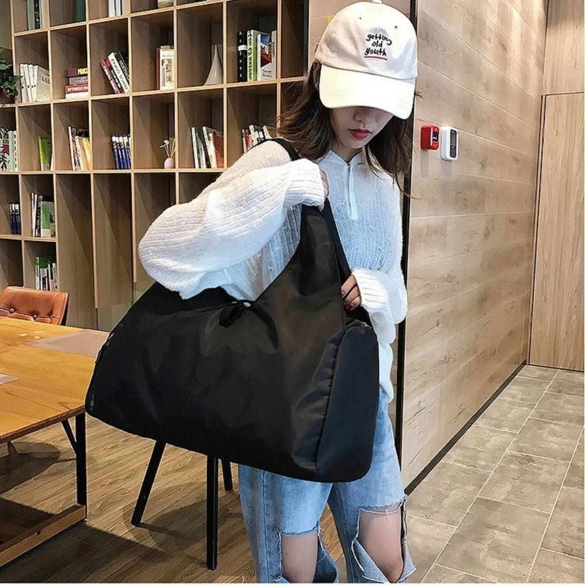 Спортивная сумка для йоги, однотонная, с разделением для сухой и влажной воды, износостойкая, водонепроницаемая, большая вместительная сумка для хранения через плечо для йоги