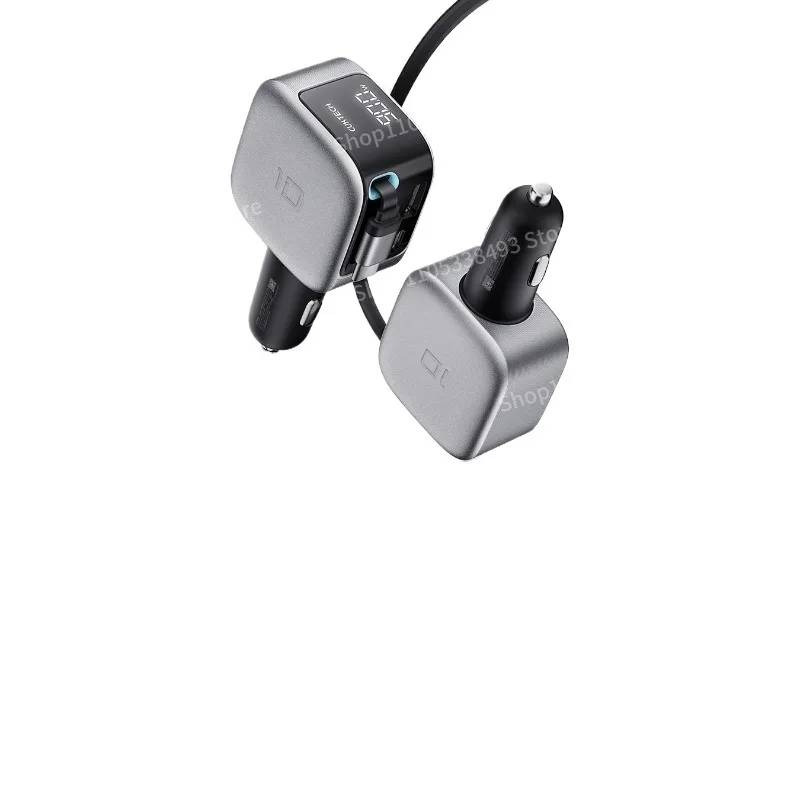 For No. 10 Super Car Charger with Its Own Cable, High-power Multi-port Car Charger PD Fast Charging Head