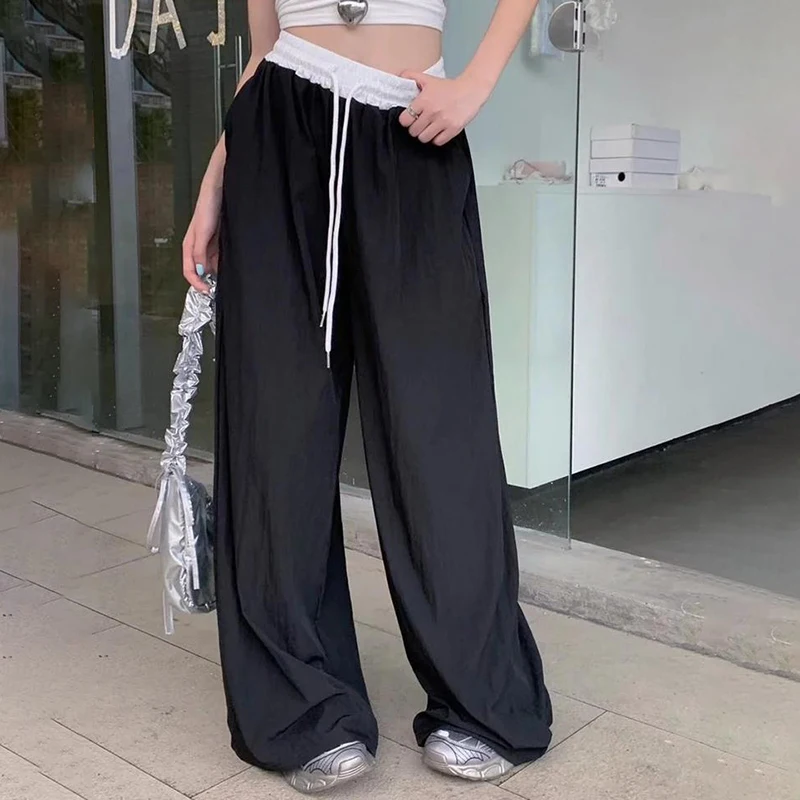 

Fashion Korean Style Loose Drawstring Bow Loose Pants For Men And Women