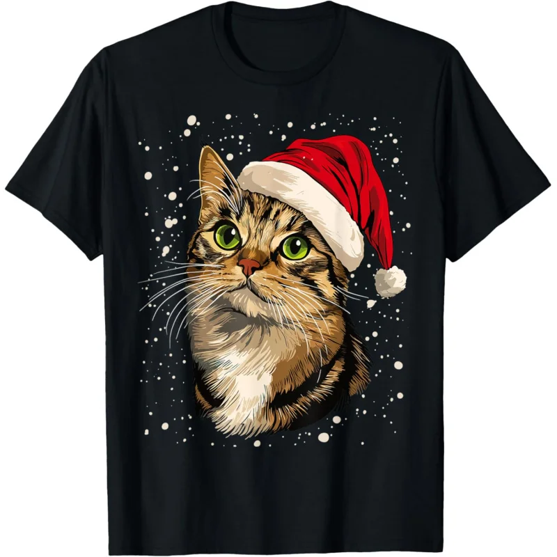 

Christmas Cat Snow Graphic Xmas funny T-Shirt