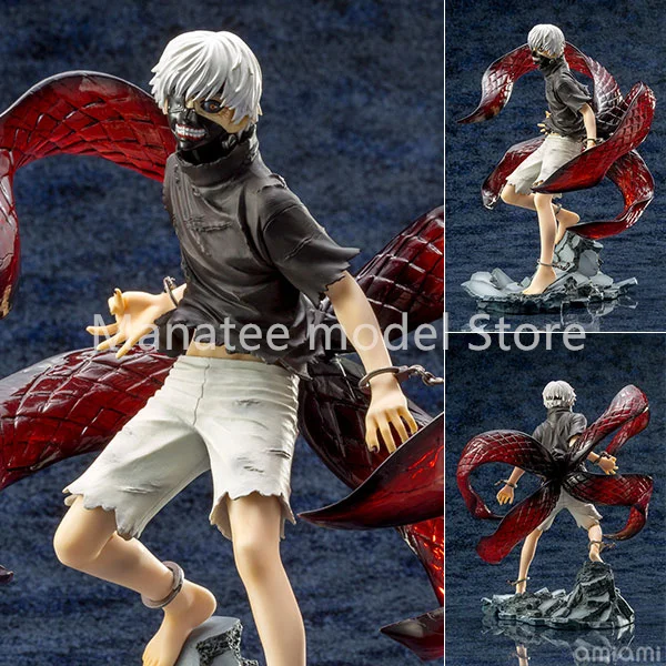 Kotobukiya ARTFX J Tokyo Ghoul Ken Kaneki AWAKENED Repaint ver, Original Figura de acción de PVC 1/8, modelo de Anime, juguetes, muñeca, regalo