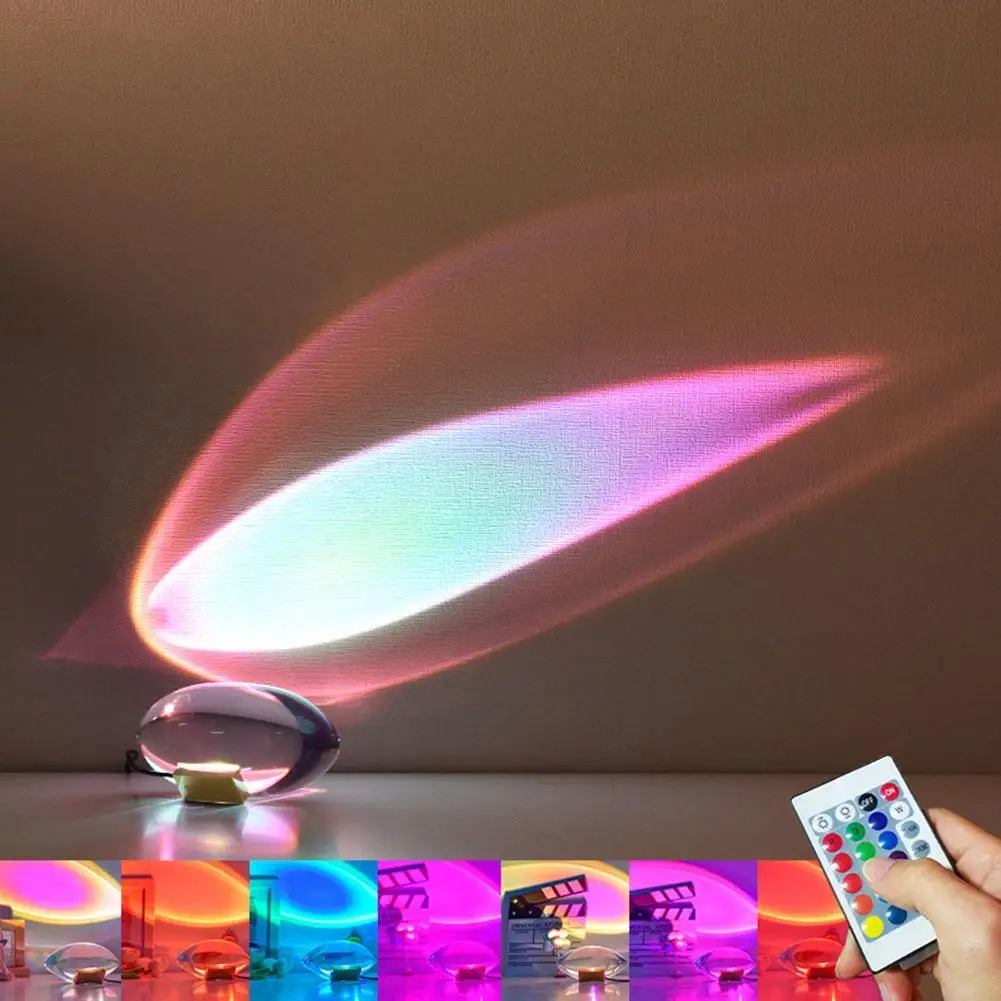 Lampada per proiettore Angel Eyes Proiettore di cristallo Galaxy a LED Aurora Nebulosa Luci notturne Camera da letto Comodino Atmosfera Luci del tramonto
