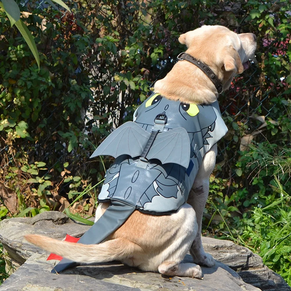 Imagem -03 - Cão Colete Salva-vidas Voar Dragão Design Animal de Estimação Colete Salva-vidas Verão Cão Roupas de Natação Cães Banho Animais de Estimação Bulldog Francês Terno de Natação