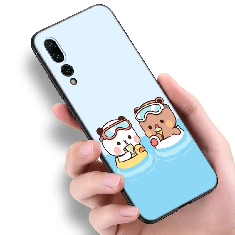 Cute BuBu DuDu Black Phone Case For Huawei Nova 7i 8i Y70 P20 P30 P40 Honor 50 SE 90 Lite Y6 Y9 Prime Y5 Y7 Pro 2019