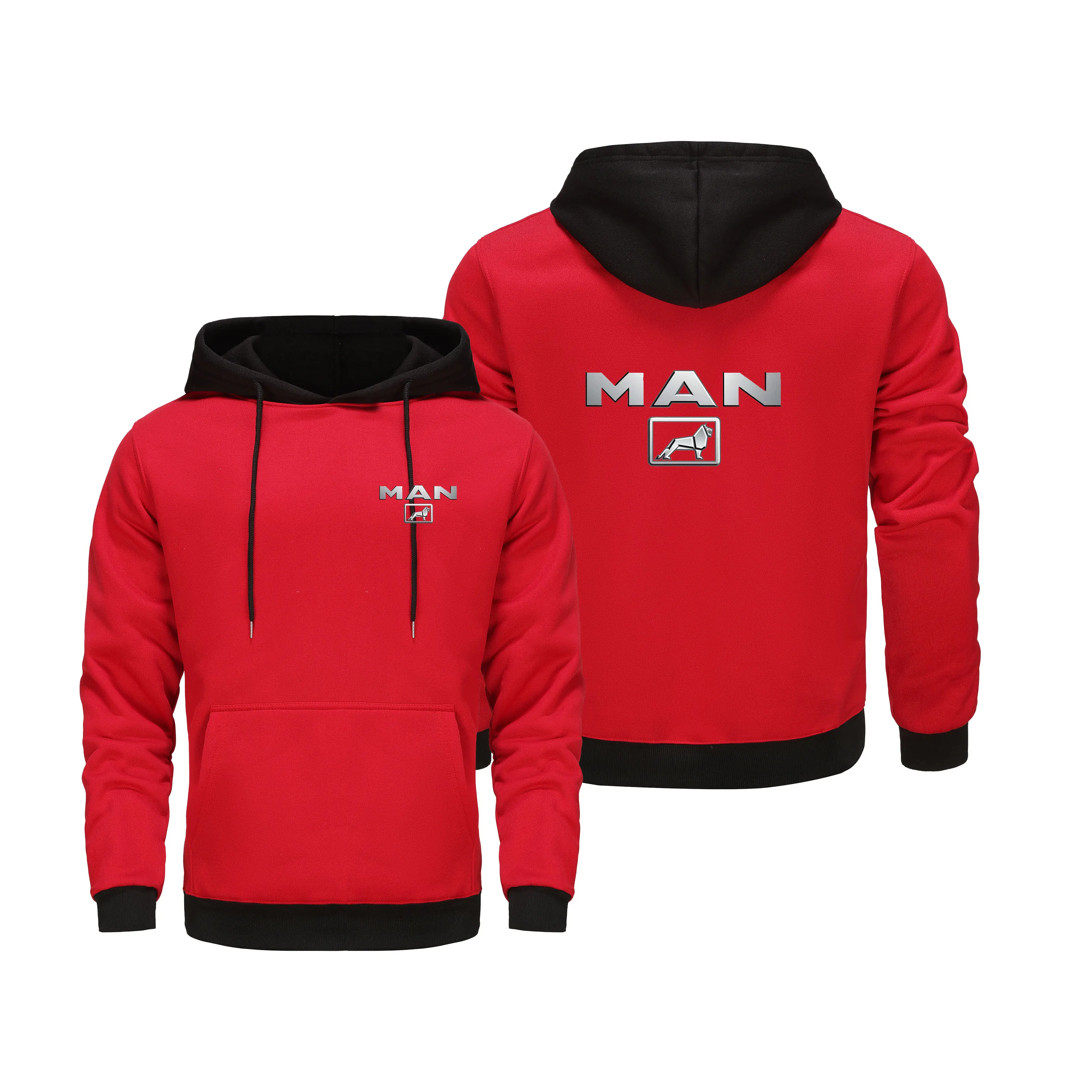 2025 Spring Autumn New Men's Truck Man Car Logo Sweatshirt Land Printing Color Matching Hoodie Pure Cotton High Quality Tops