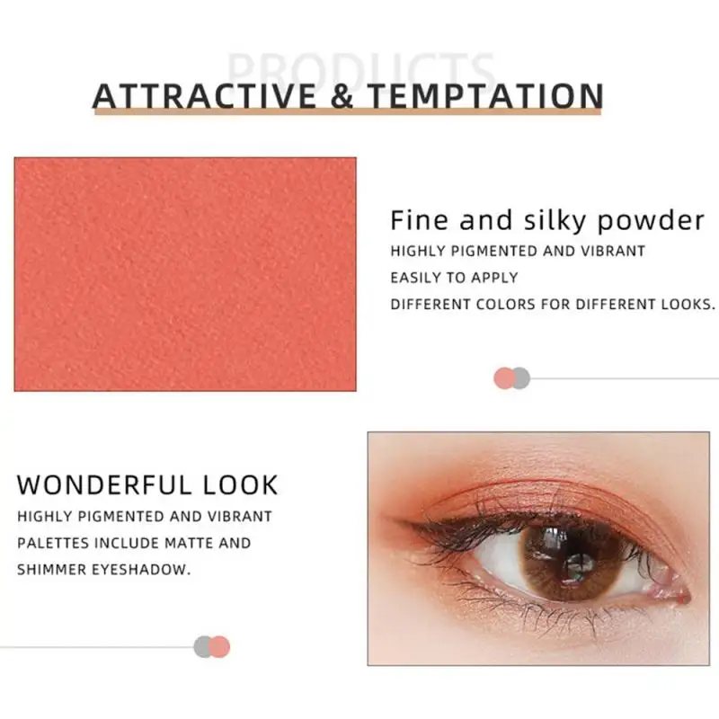 Long Lasting Eye Shadow Mixable Fine Powder Rich Color Delicate And Light Makeup Goes On Naturally Multi-color Eyeshadow 26mm