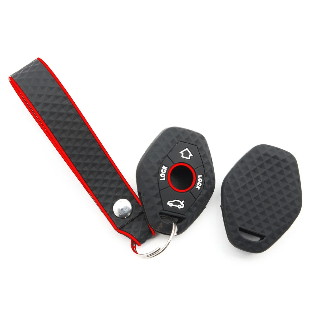 Key Case Cover Keychain For BMW X5 E53 X3 F83 E46 E39 E38 E60 E63 E61 E64 Series 3 5 7 330i Z3 Z4 E85 E86 M5 325i Smooth Finish