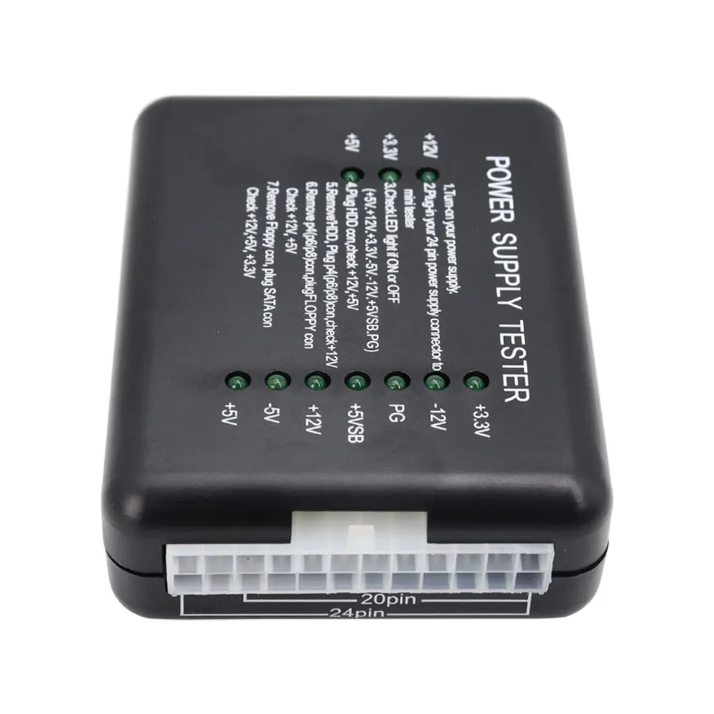 Computer Power Supply Tester ATX Power Supply Diagnostic Computer Chassis Power Supply Tester ATX-Connector
