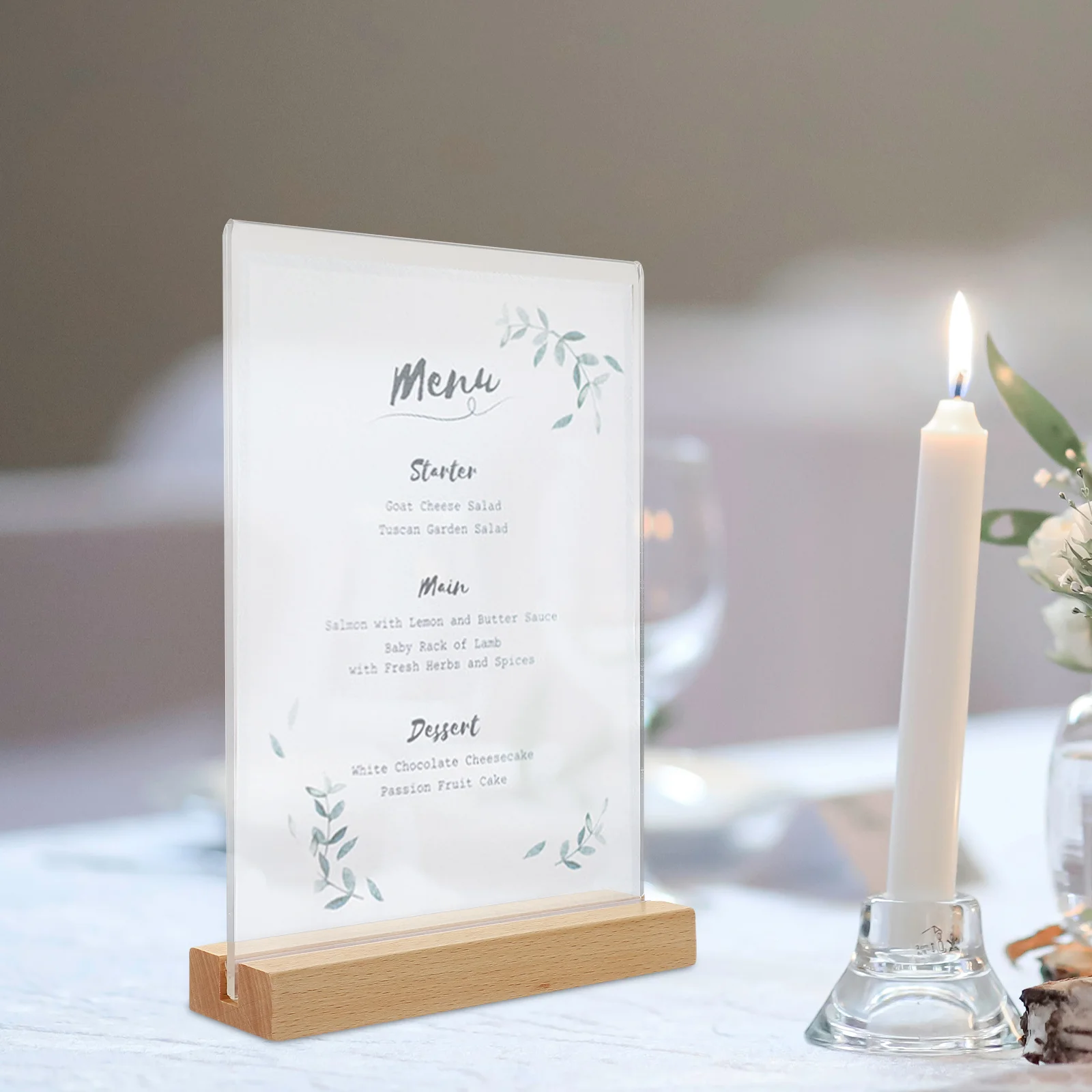 Wedding Table Number Frame Sign Picture Holders for Tables Menu Stand Acrylic Stands Display