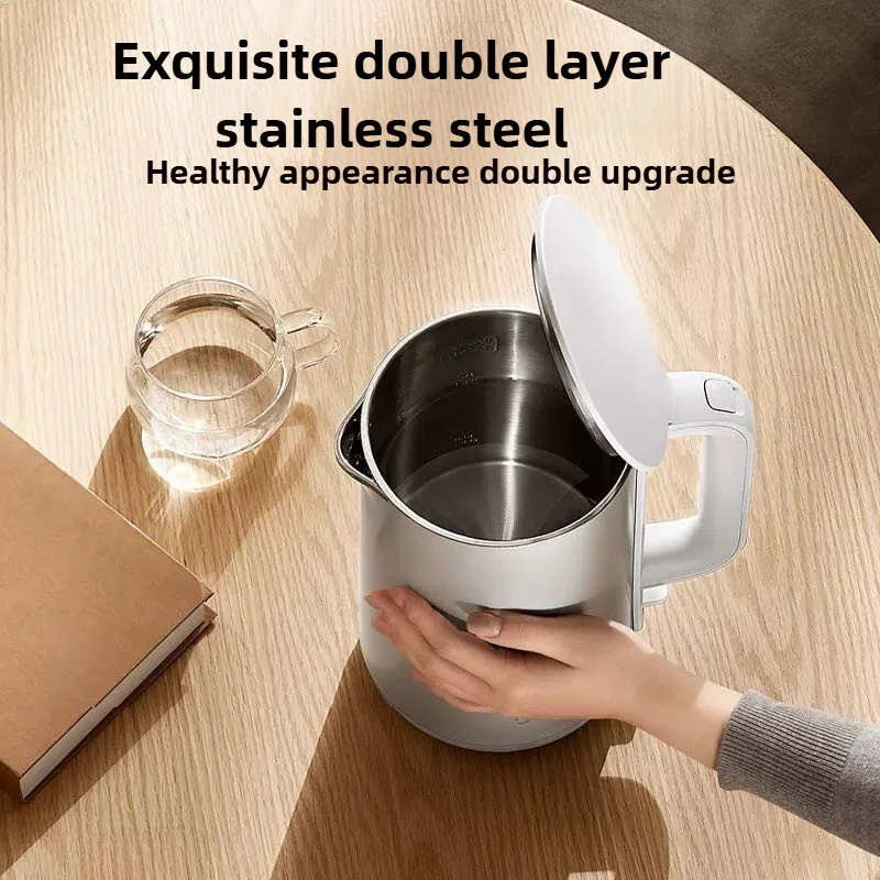 Xiaomi Mijia Electric Kettle S1 Hot Water Kettle Double Steel Double Layer 316 Stainless Steel 1800W High Power Water Warmers