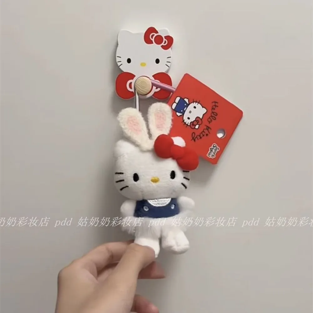 Hello Kitty Pluche Sleutelhanger Miniso 11 cm Echt Klein Konijn Cross Dressing Serie Rok KT Kat Knuffels Pop Hanger Meisjes Gift