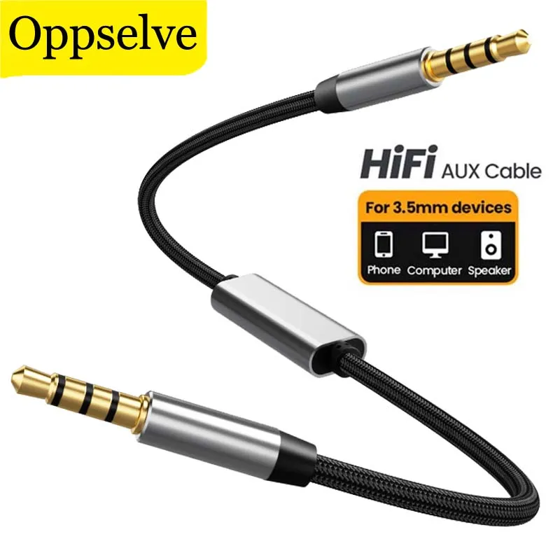 3.5mm Male To Male Audio Cable Bidirectional Transcriber Internal Recording Aux Adapter For Mobile Phone Laptop Connector Cord