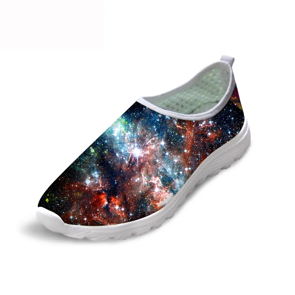 Woman Flats Casual Shoes For Women Loafers Cute Galaxy Print Ladies Mesh Outdoor Female Sneaker Slip on Shoes Flat Footwear 2025