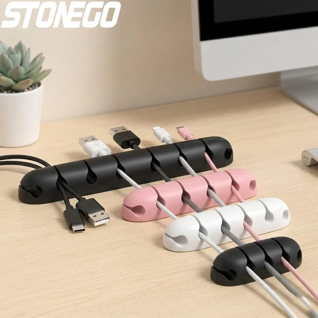 

Многофункциональный силиконовый органайзер для кабелей, USB-держатель для проводов, настольный органайзер для шнуров, стяжки для телефонных аксессуаров
