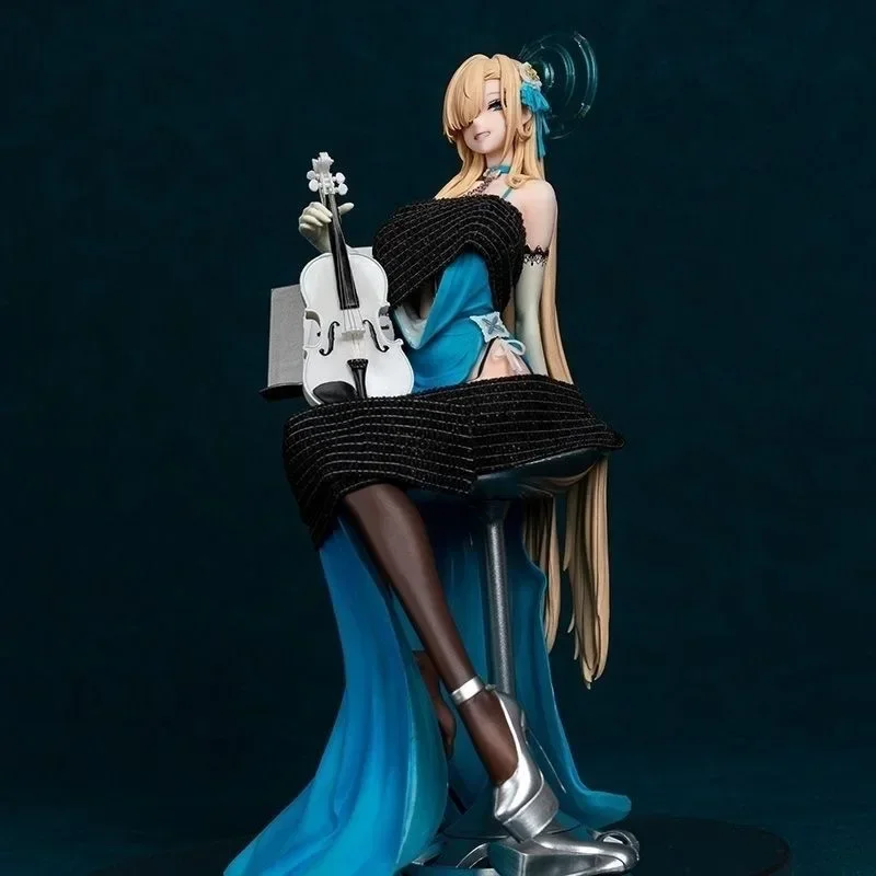 25CM Gra Blue Archive Asuna Figurka Akcji w Pozycji Siedzącej Piękna Dziewczyna Model PVC Statua Zabawka Dekoracja Biurka Kolekcja Prezent