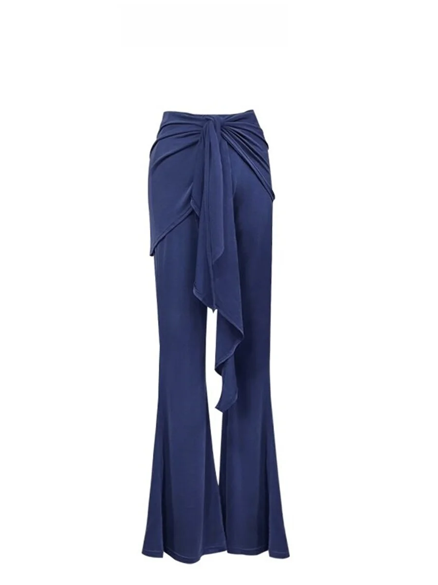 

Zhaolu Si Belted Fake Two-Piece Slimming Long Leg Lengthening Pants Spicy Summer Women's plus Size Trousers Body pe