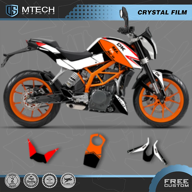 

DSMTECH Team Motorcycle Graphics Background Decals Stickers Kits For KTM Duke 125 200 390 2011 2012 2013 2014 2015 2016 005