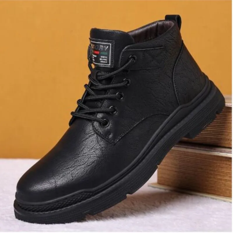 Botas de nieve cálidas informales para hombre, botines cómodos, otoño e invierno, M1090