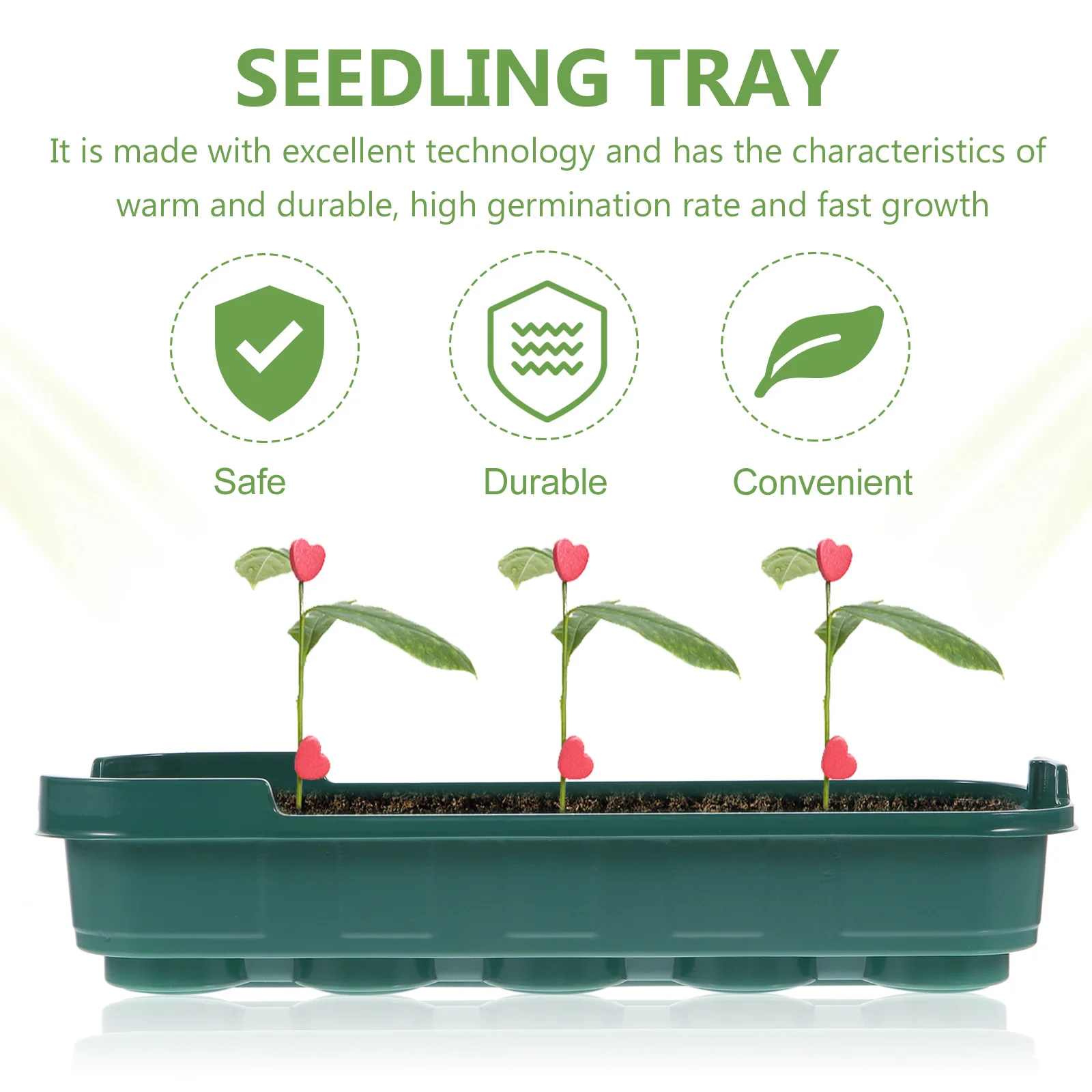 

5Pcs Nursery Tray Sprouter Tray Transparent Lid Wide Application for Small Plants Germination Environment Easy Maintenance Home