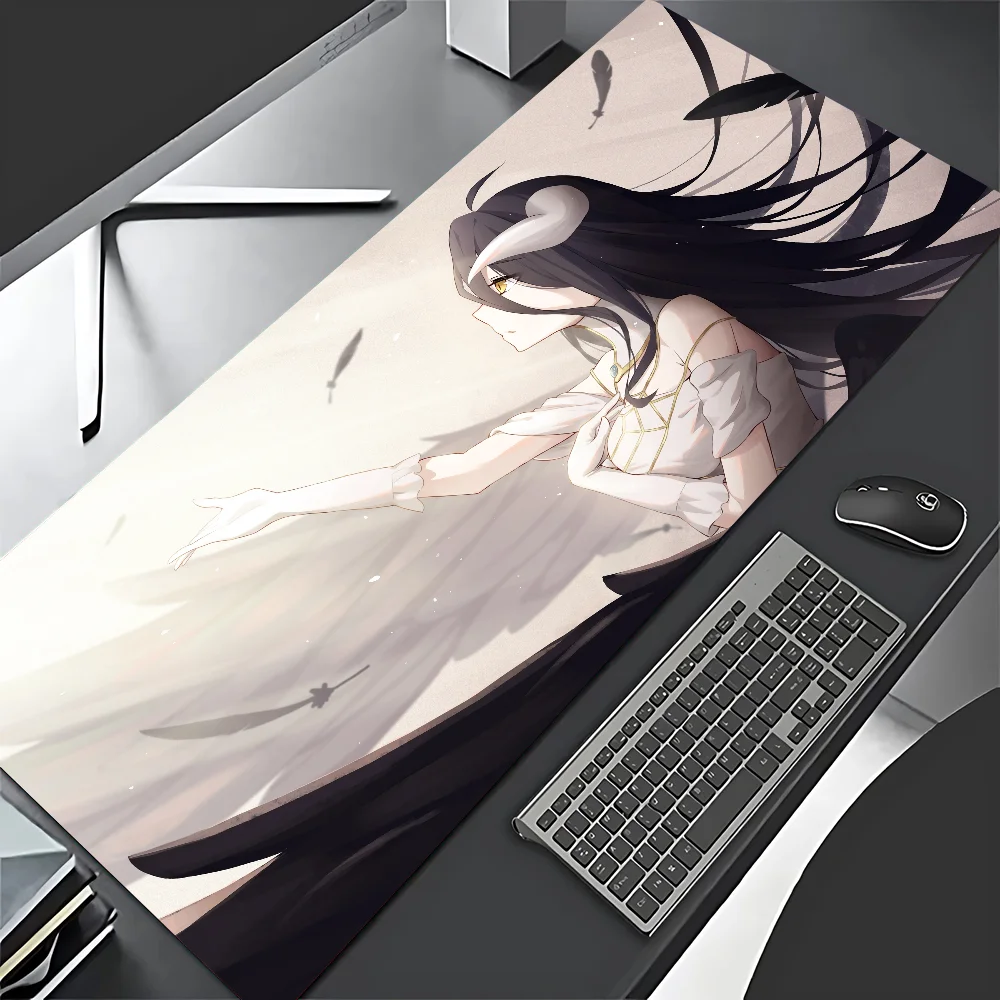 Anime Overlord Albedo Mousepad Mouse Pad Laptop Gaming Accessories Mousepad Large Desk Mat Computer Gamer Keyboard Rug Carpet