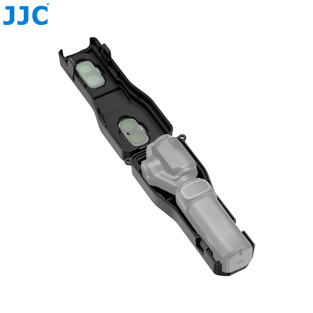 JJC For Insta360 Luna Ultra Protective Casewith Lens Filter SD Card Storage Slots Lanyard Holes ABS Hard Shell Silicone Liner