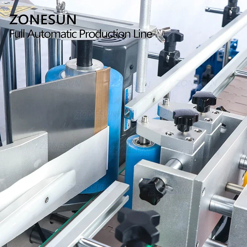 ZONESUN ZS-FAL90 Máquina automática de etiquetado y tapado de llenado de bebidas líquidas de botellas de plástico redondas para línea de producción