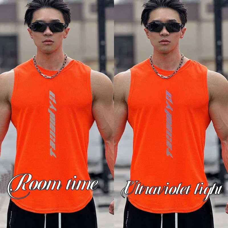 2026 NEW Fitness Sports Tank Tops Men Gyms Workout Sleeveles Shirt Male Summer Loose Undershirt basketball Running men Vest