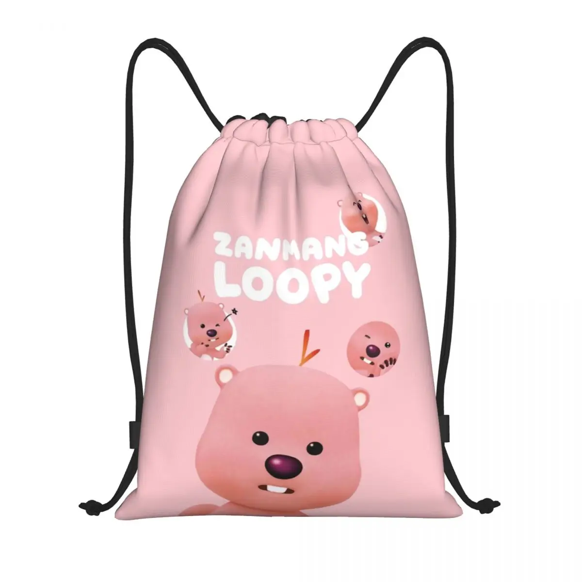 Zanmang Loopys tas serut kustom untuk belanja ransel Yoga pria wanita kartun Anime olahraga Gym sckpack