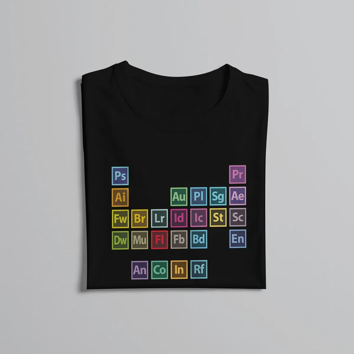 Adobe Periodic Table Of Elements T Shirt Alternative O-Neck TShirt Polyester Clothing