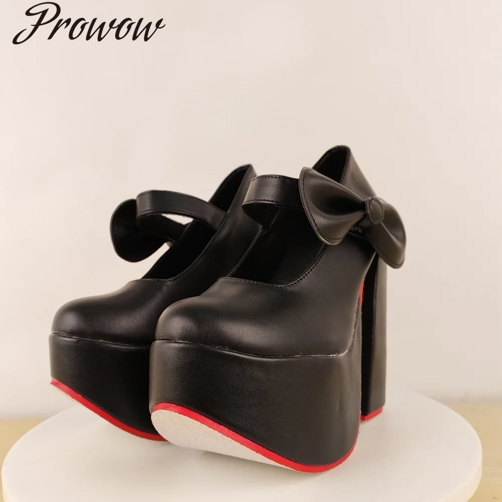 

Модные женские туфли на высоком каблуке с бантом и платформой на блочном каблуке с круглым носком Zapatos Mujer