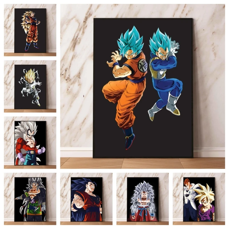 

Canvas Art Walls Painting Seven Dragon Ball character transformation Friends Gifts Hanging Room Home Decorative Modular Prints