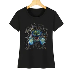 Fashion female T-shirt hot short-sleeved t-shirt exquisite small blue bear diamond kawaii female shirt high quality tops
