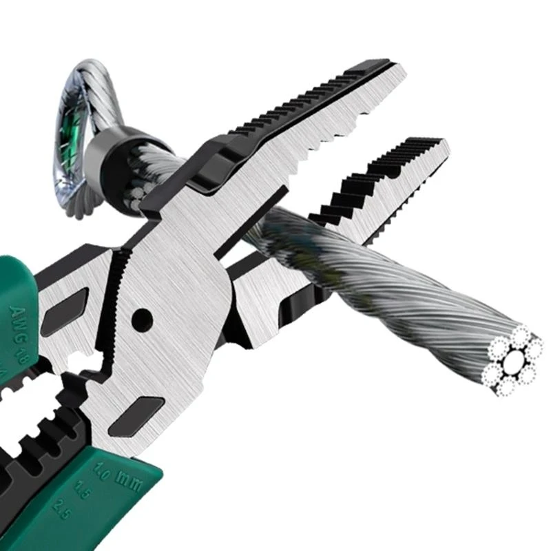 

Multifunctional 8Inch Hand Tool Pliers Wire Stripper Crimper Bolt Cutter for Cable Handling and Household Repairs