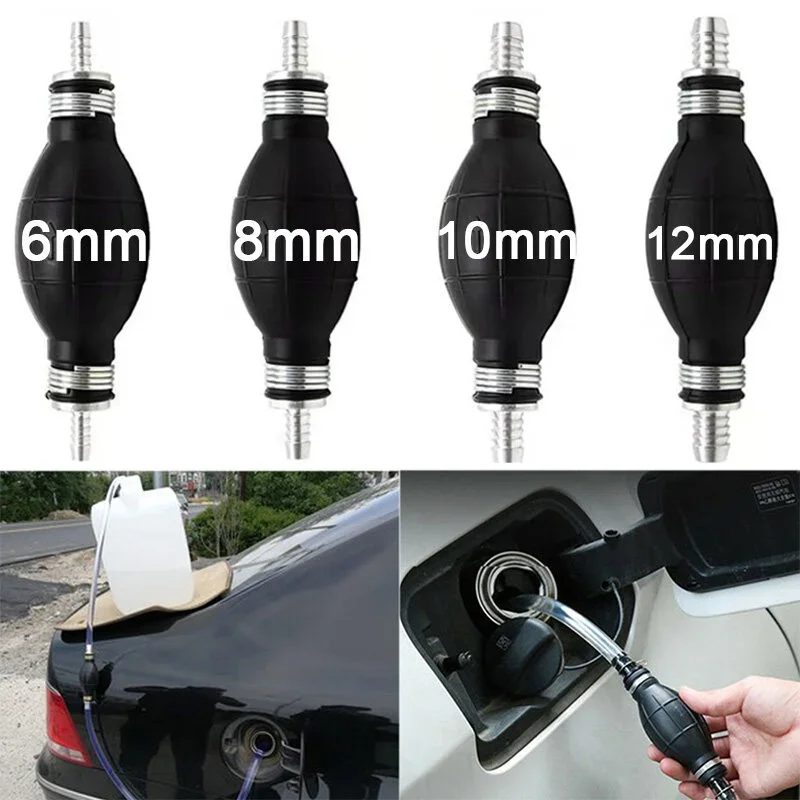 

6/8/10/12mm Universal Fuel Pump Rubber Manual Liquid Oil Transfer Pump Petrol Diesel Hand Primer Bulb for Car Motorcycle Ship