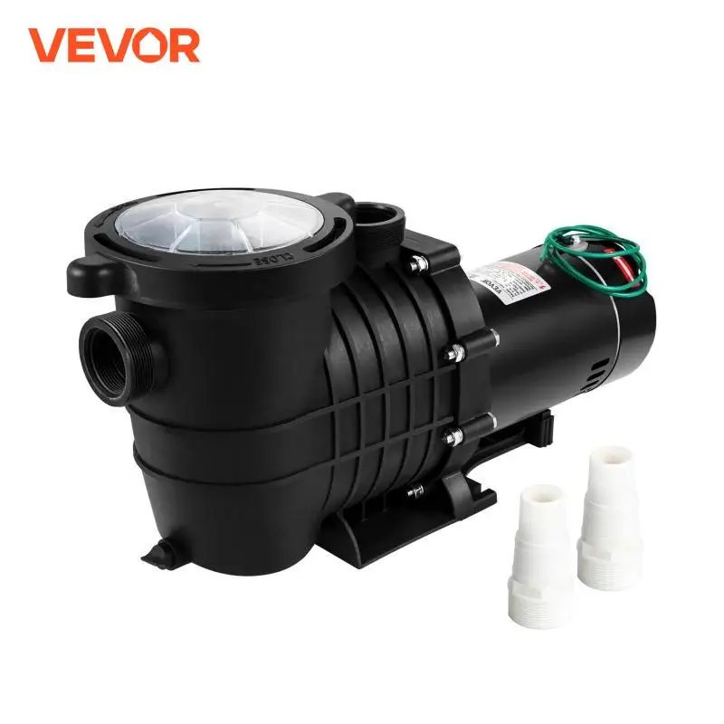 VEVOR Swimming Pool Pump 110V/220V 5544GPH Powerful Self-priming for In/Above Ground Pool Water Circulation w/ Strainer Basket