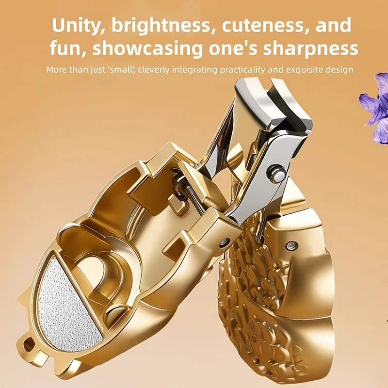 Owl‑Shaped Folding Nail Clipper Portable Mini Nail Cutter With Keychain Pendant Creative Cute Nail Trimmer Gift Manicure Tool