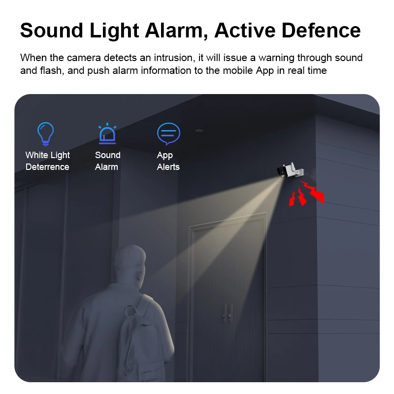 Vstarcan Security Bullet Camera 3MP Outdoor Waterproof Vandal-proof AI Humanoid Absent Detection Wifi Smart Home