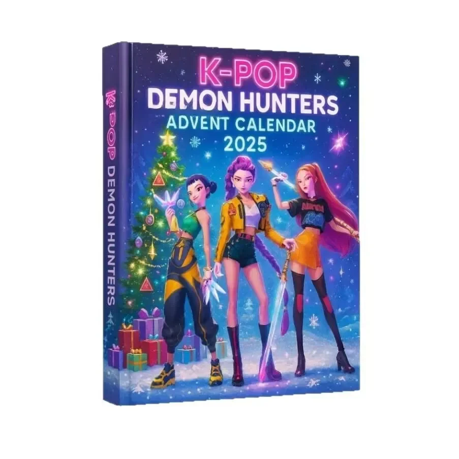 @~ Kpop Demon Hunters Адвент-календарь Huntrix Rumi Mira Zoey SAJA Derpy Tiger Новогодний декор Рождественские игрушки обратного отсчета Подарки