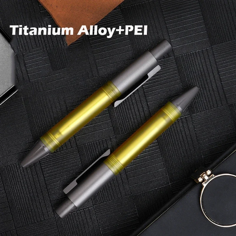 

1 шт. мини ULTEM PEI + титановая ручка для подписи карманная шариковая ручка для путешествий на открытом воздухе EDC