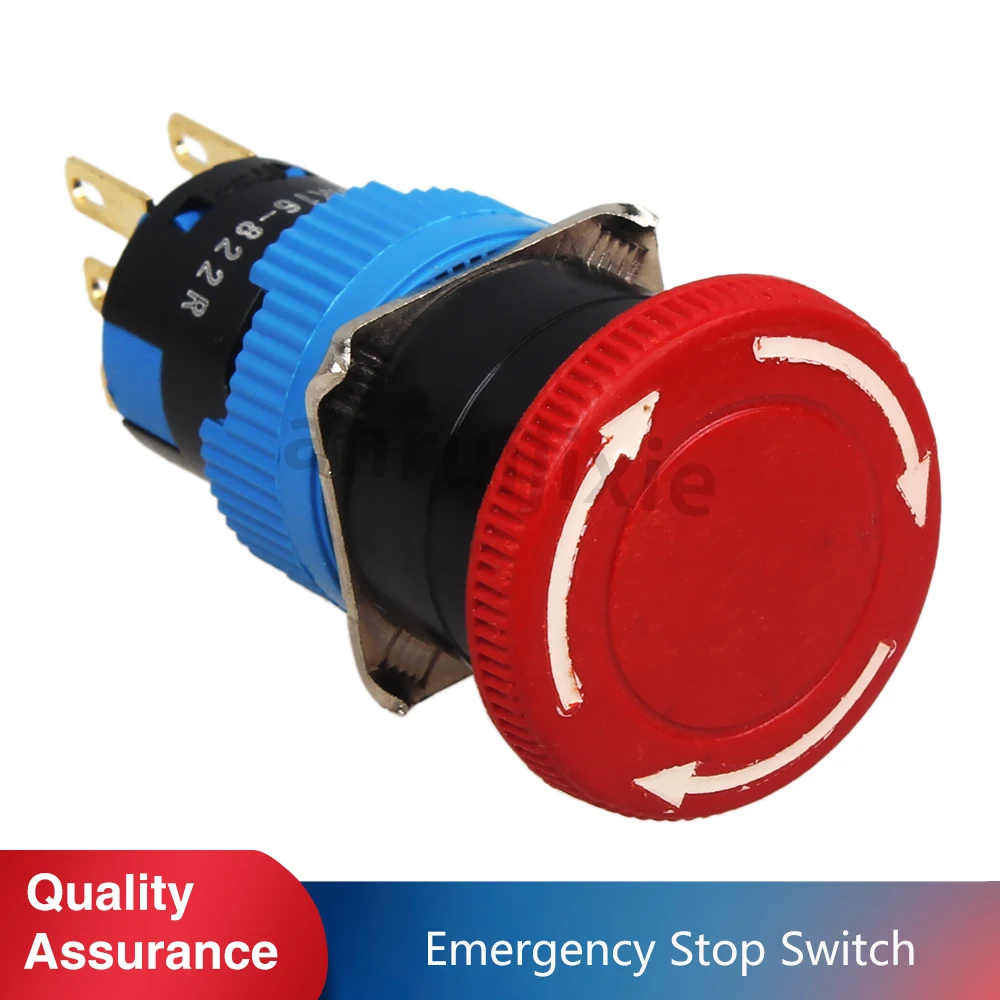 Power Emergency Stop Switch SIEG C1-113&M1&Grizzly M1015&Compact 7 Urgent Stop Switch LAS1-A 5A-250VAC