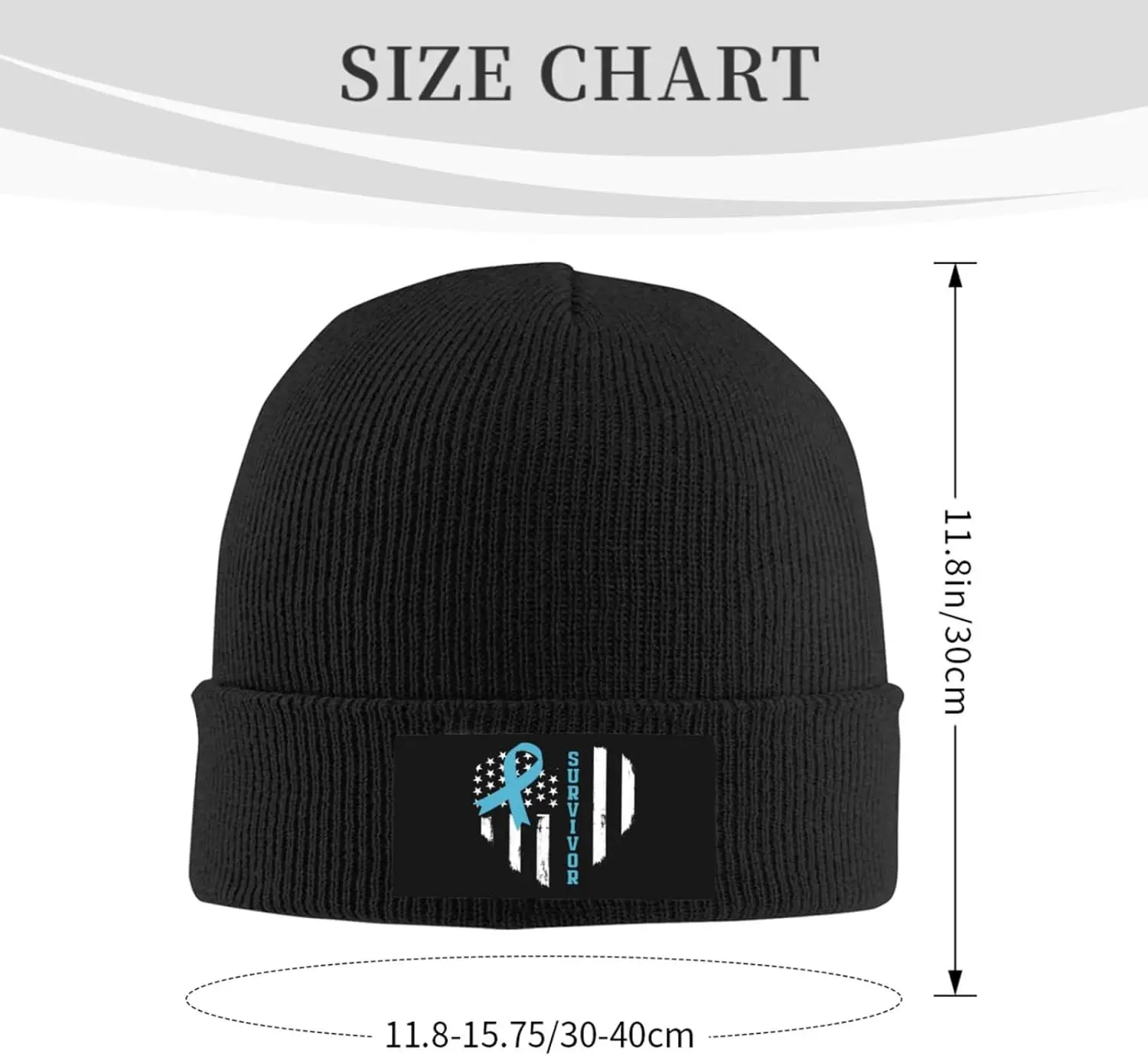 Prostate Cancer Survivor Prostate Cancer Awareness Beanie Hat for Women Men Winter Hat Cuffed Knit Skull Cap